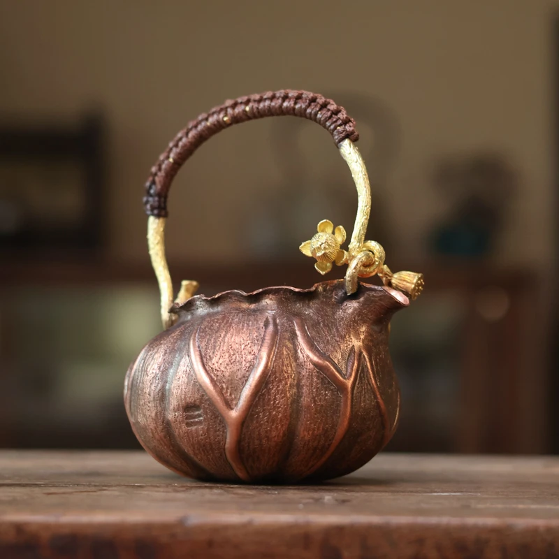 【喜器】 藕莲提梁公道杯（Q8819）