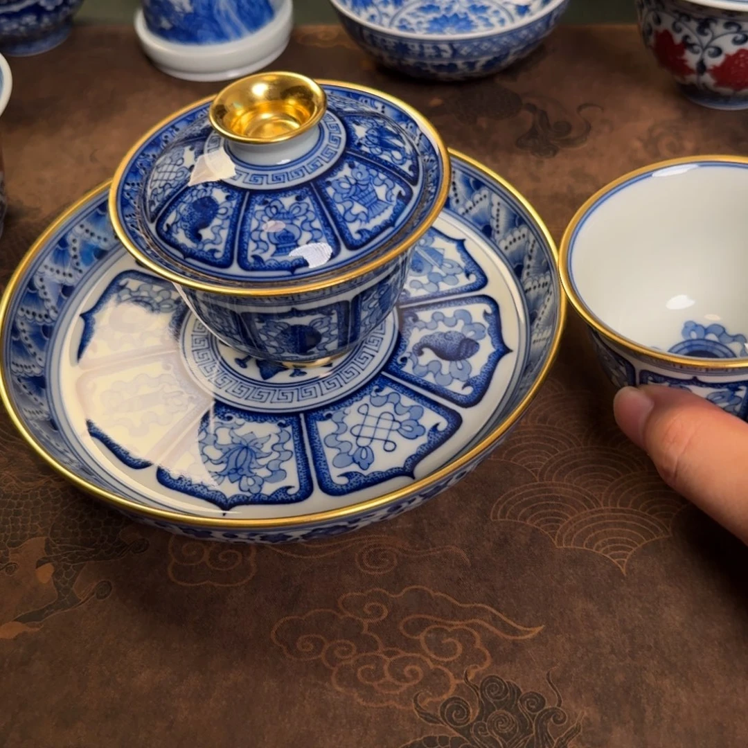 王***伟纯手工手绘陶瓷茶具三件