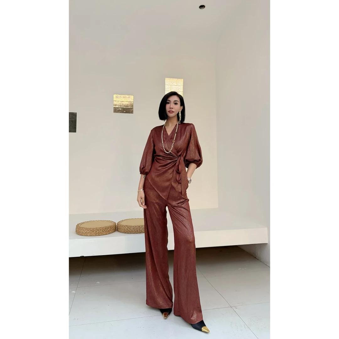 SONG-原创【长裤-橘光熹微】原创新品时尚休闲直筒百搭显瘦