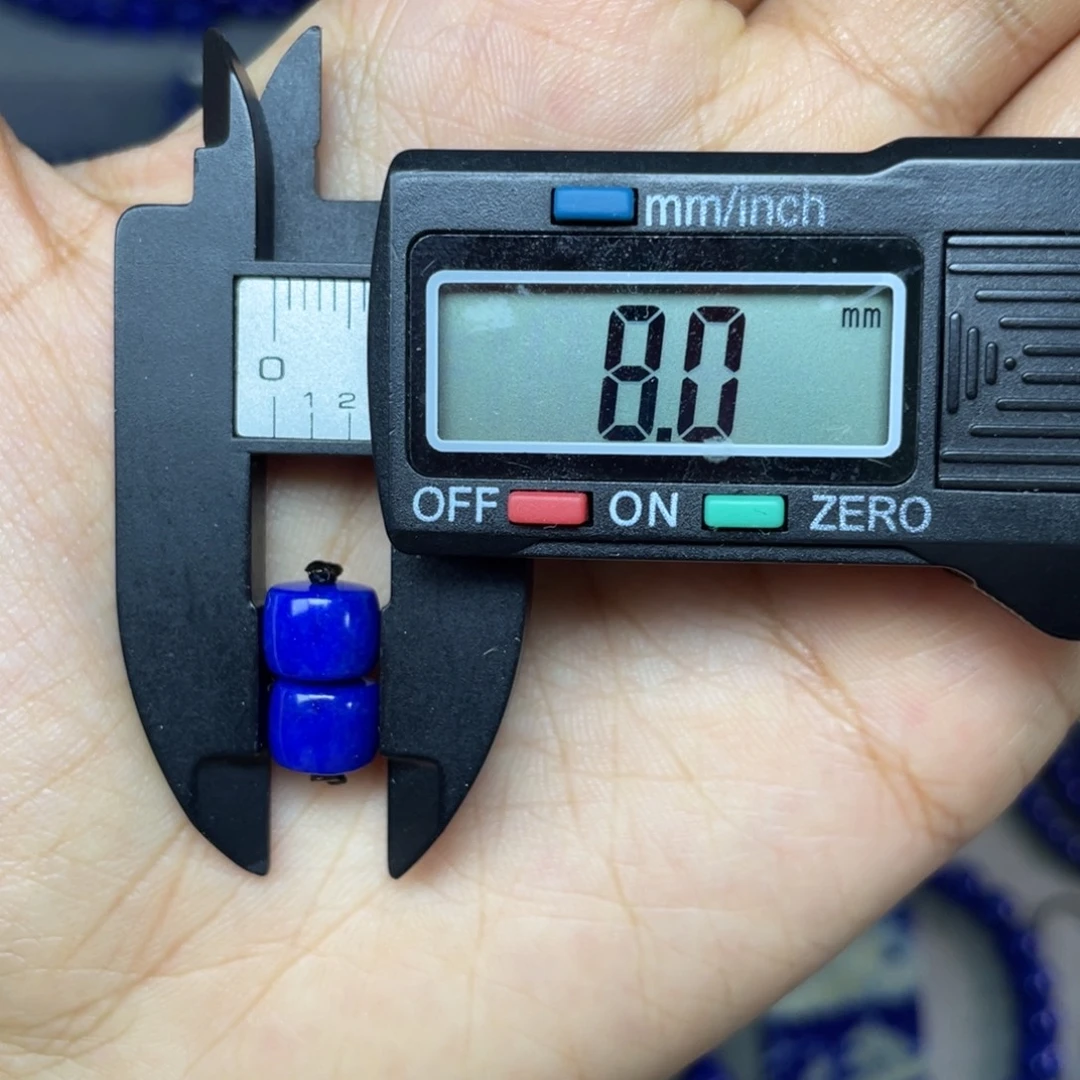 未镶嵌青金石8×6mm直切单珠配饰