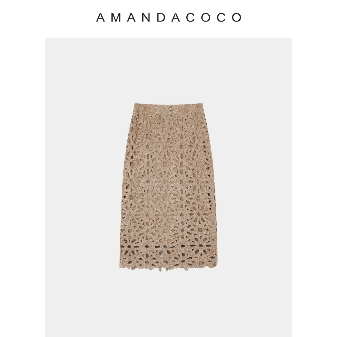 静静 | 法式邂逅～25秋冬重工高级感镂空珠片绣花优雅气质半裙