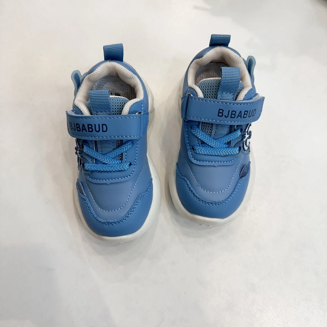 男童2025春季新款软底防滑运动鞋皮面四季老爹鞋999皮