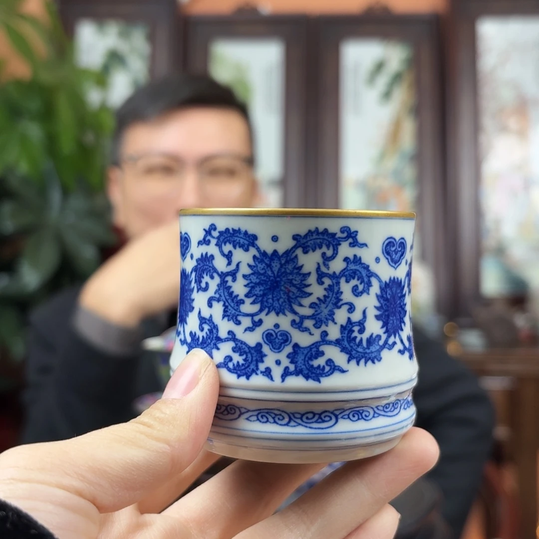 摆件陶景德镇陶瓷手工杯子