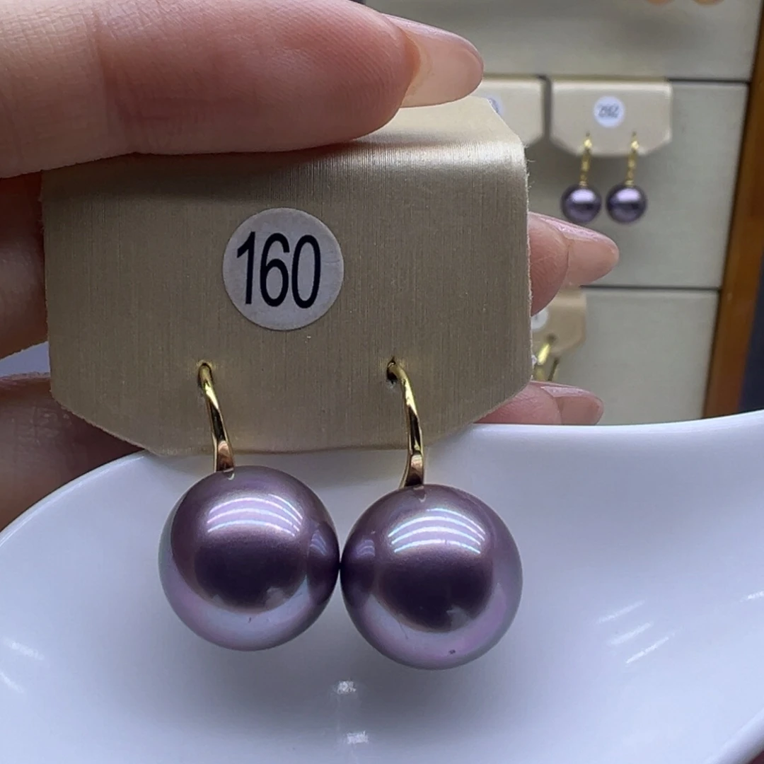 淡水珍珠耳饰银S925镶嵌