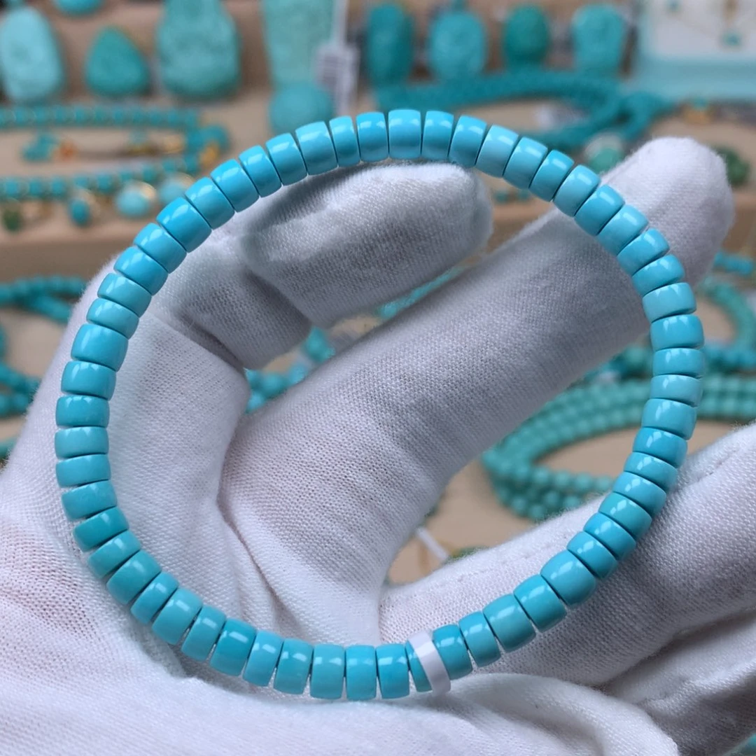 绿松石精品5.5直切未镶嵌