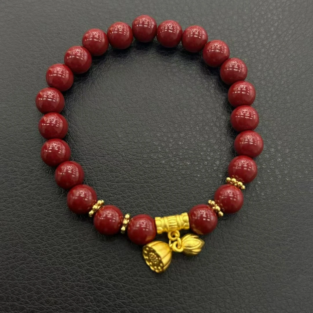 含辰砂工艺品【梦梦专属】两世欢朱砂合金镶嵌手链【DS25914】