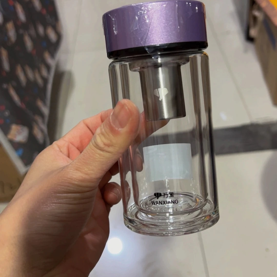 V160A紫色双层玻璃杯150Ml迷你