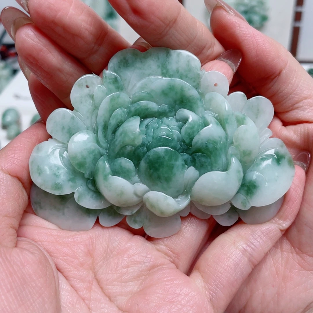 祈***安翡翠银S925镶嵌耳饰