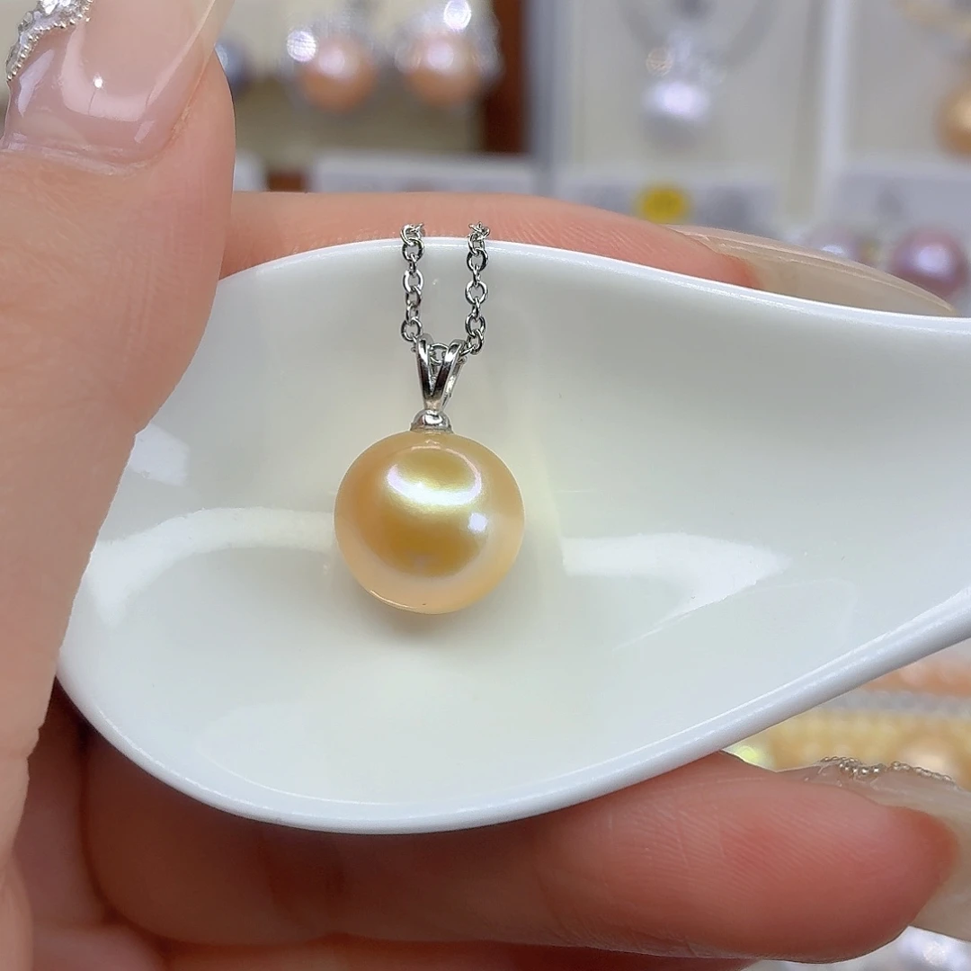 淡水珍珠颈饰银S925镶嵌F