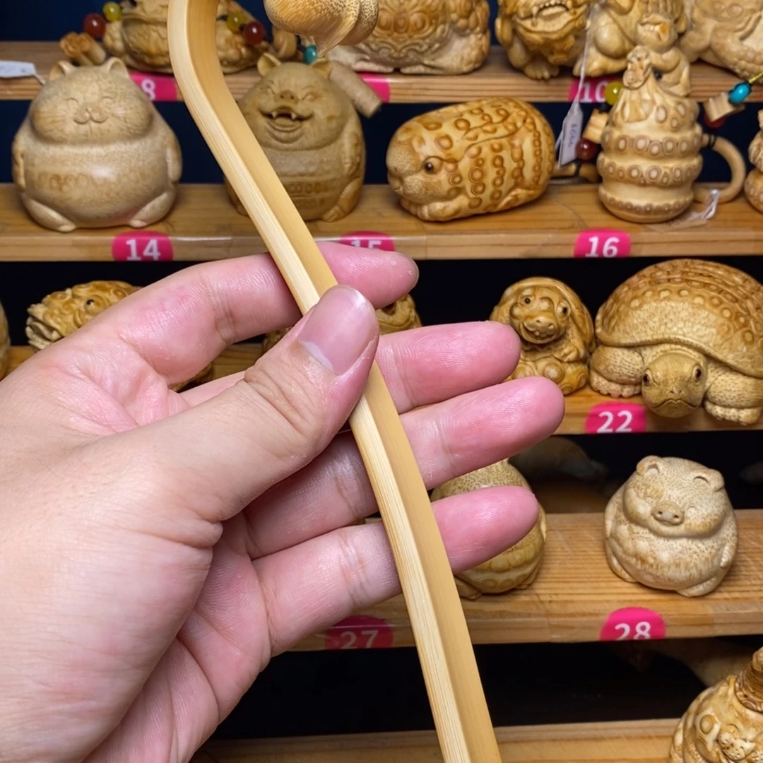 竹竹雕如意手把件24公分左右