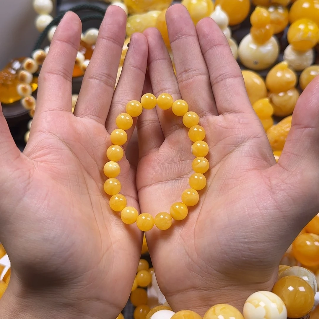 琥珀珠宝奇石未镶嵌10mm