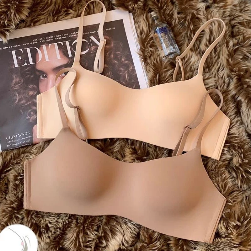 内衣小胸聚拢上托防下垂固定杯无钢圈薄款收副乳美背无痕裸感文胸