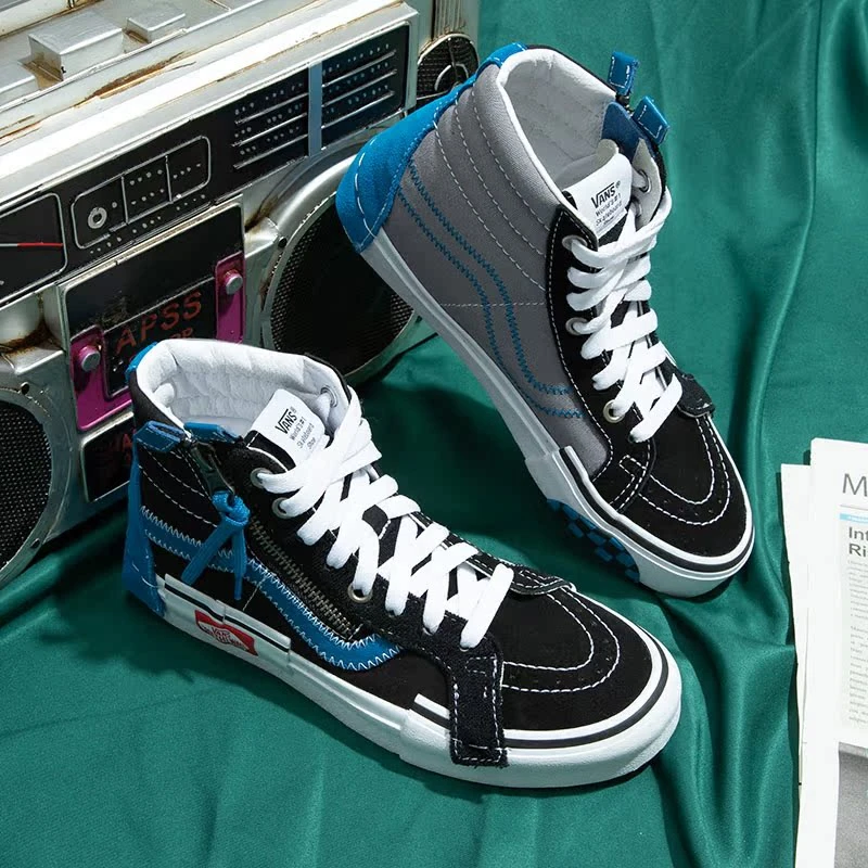 VANS范斯男鞋女鞋SK8-Hi拼色解构运动休闲鞋高帮板鞋VN0A3WM15FC