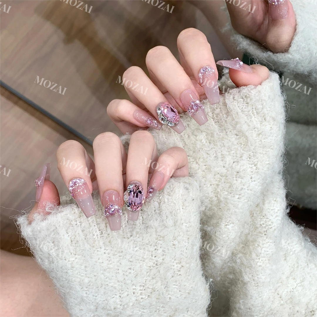 茉哉瑞瑞【蔷薇情诗】纯手工定制美甲拆卸穿戴甲A2760/A2761/A2762