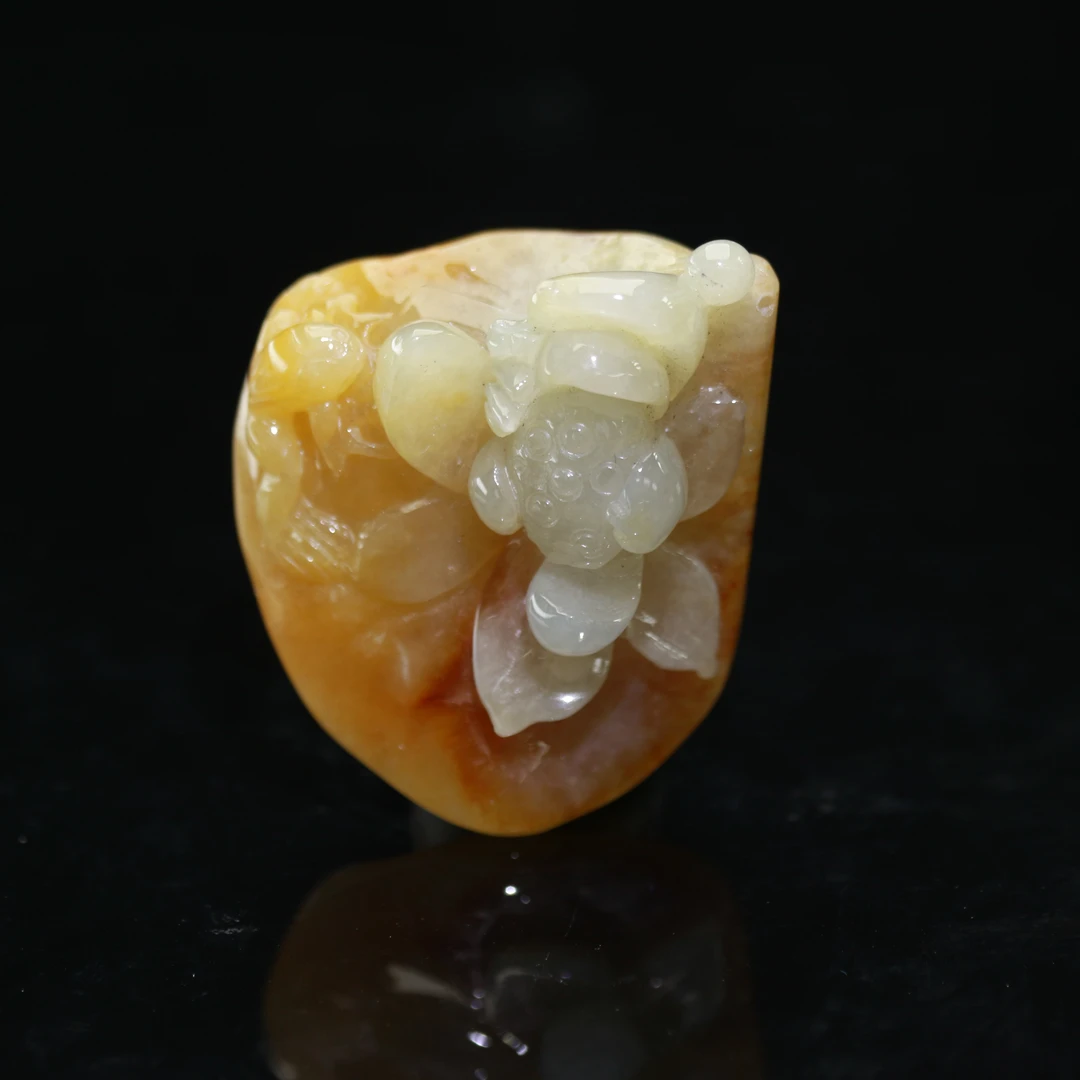 35天然缅甸翡翠A货黄翡莲花/500070/上海嘉禾拍卖