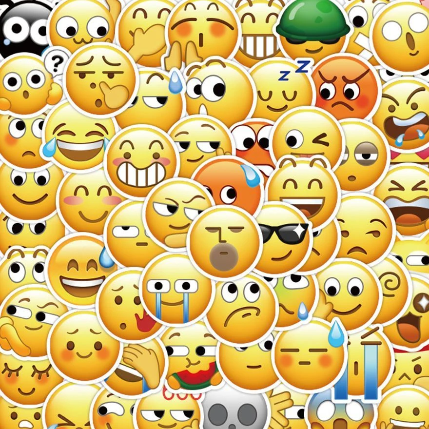 【吖比】vx表情包同款emoji小黄豆表情包贴纸个性趣味装饰手账贴画