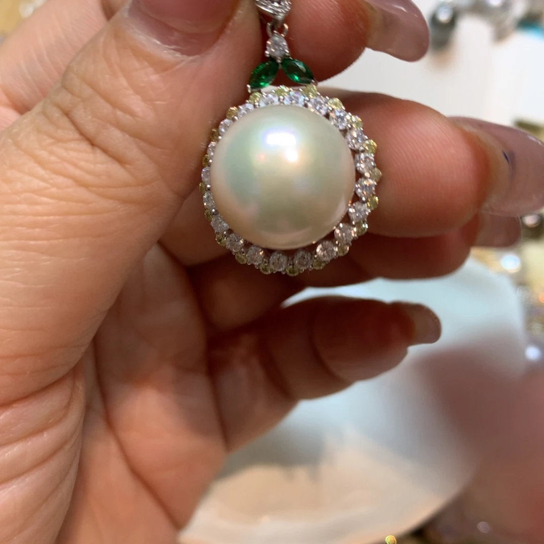 淡水珍珠颈饰银S925镶嵌