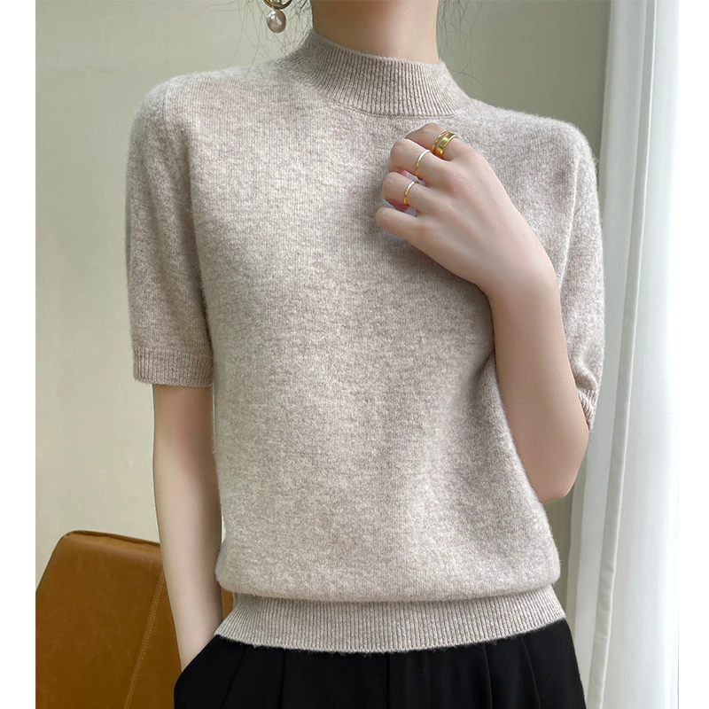 《高端纯羊毛系列》纯羊毛短袖