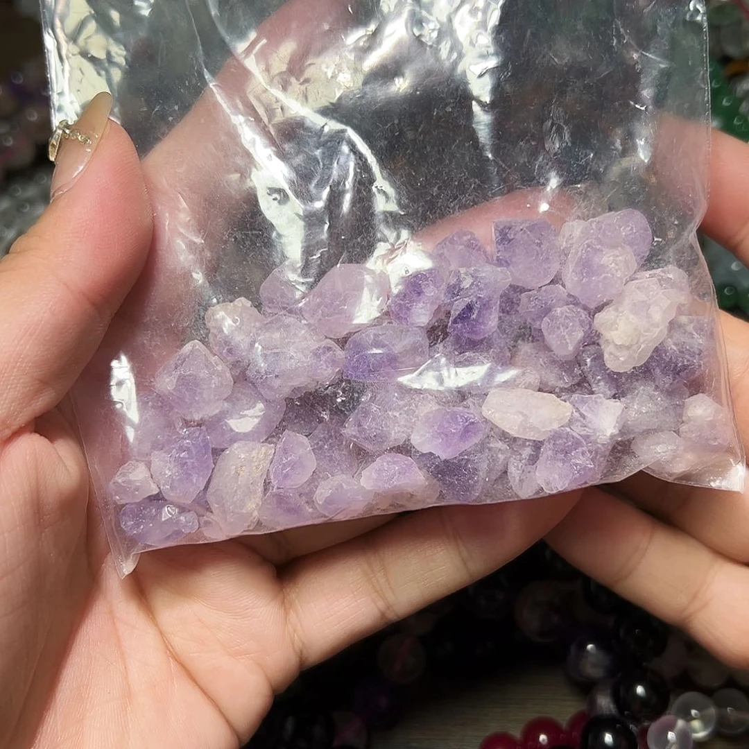 海蓝宝石手链未镶嵌紫水晶碎尸