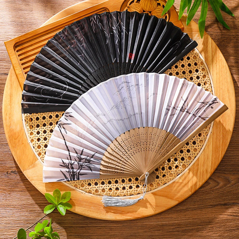 中国风扇子古风折扇汉服女旗袍舞蹈跳舞儿童学生夏日随身折叠小扇