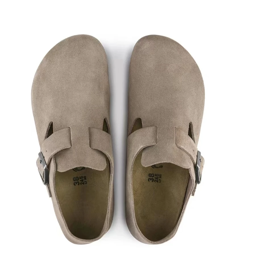 【柜板清仓】3cm全包博肯宽版真头层牛皮博肯鞋女款软木脚床百搭