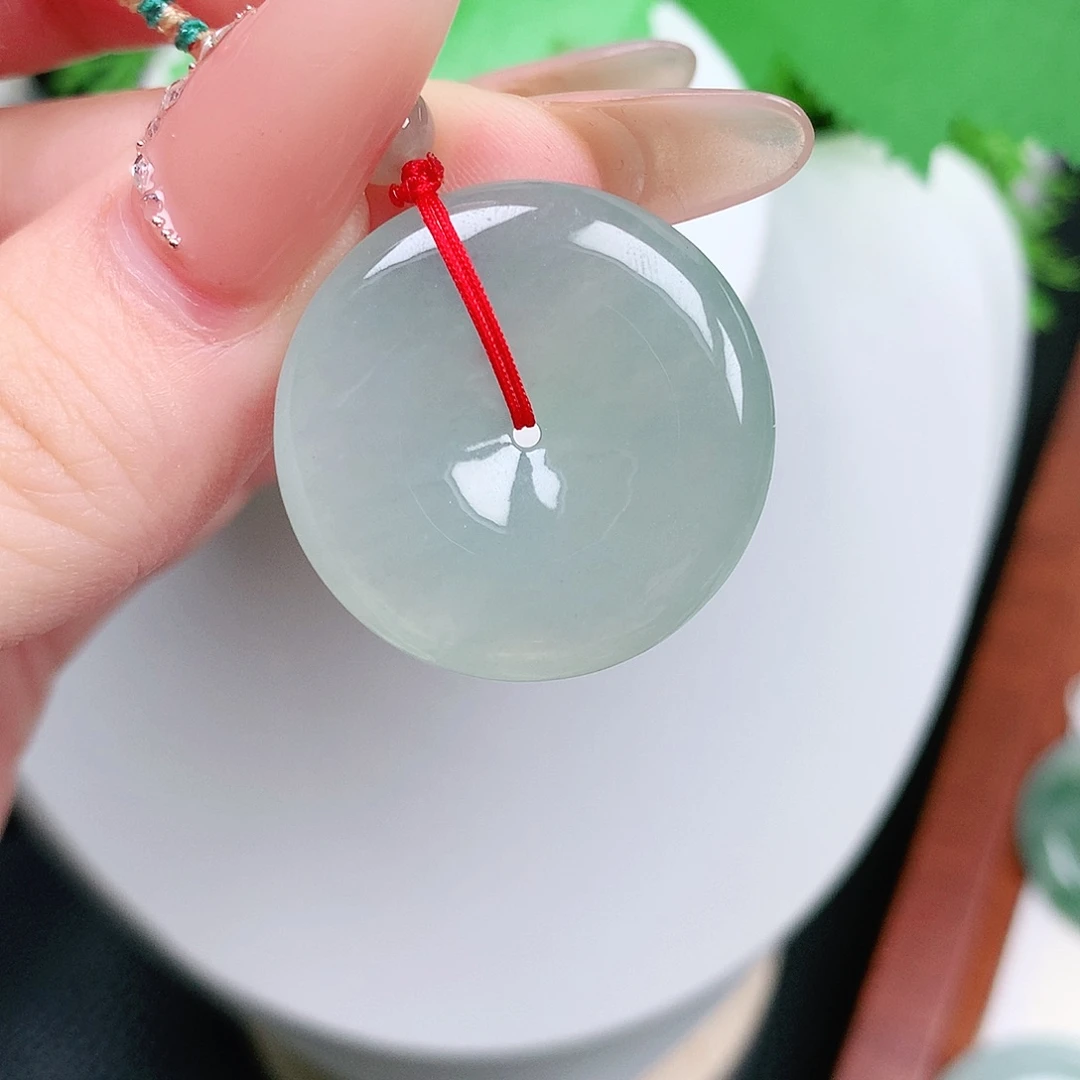 翡翠未镶嵌颈饰平安26.7-5.2