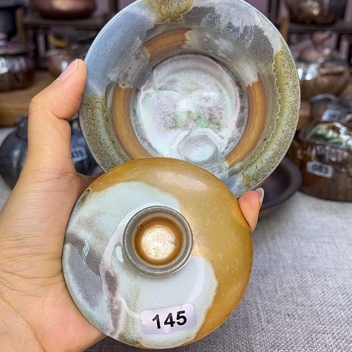 裸柴烧陶瓷手工茶器