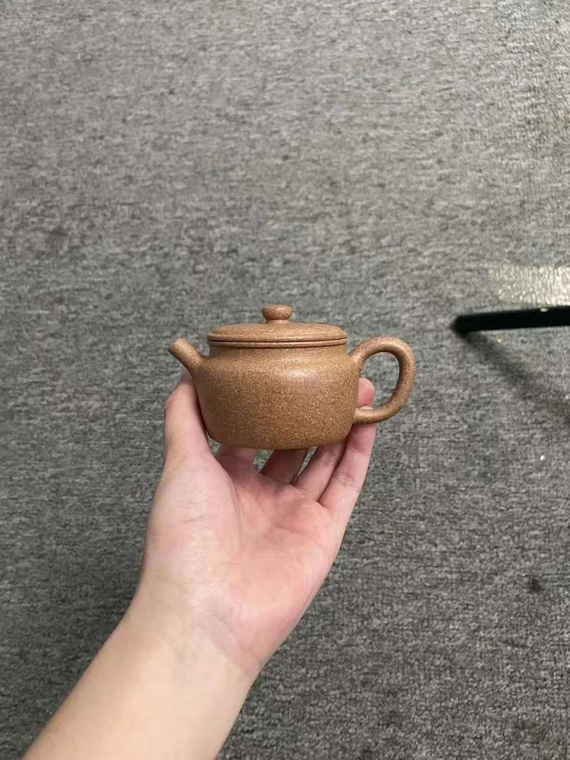 禅钟壶  宜兴黄龙山原矿桃花泥半手工紫砂壶