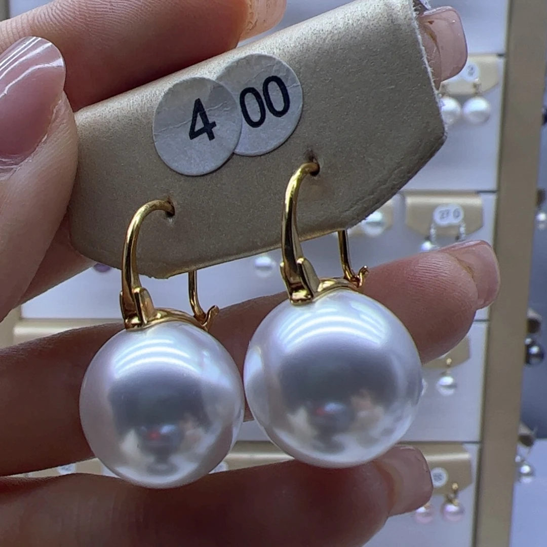 淡水珍珠耳饰银S925镶嵌