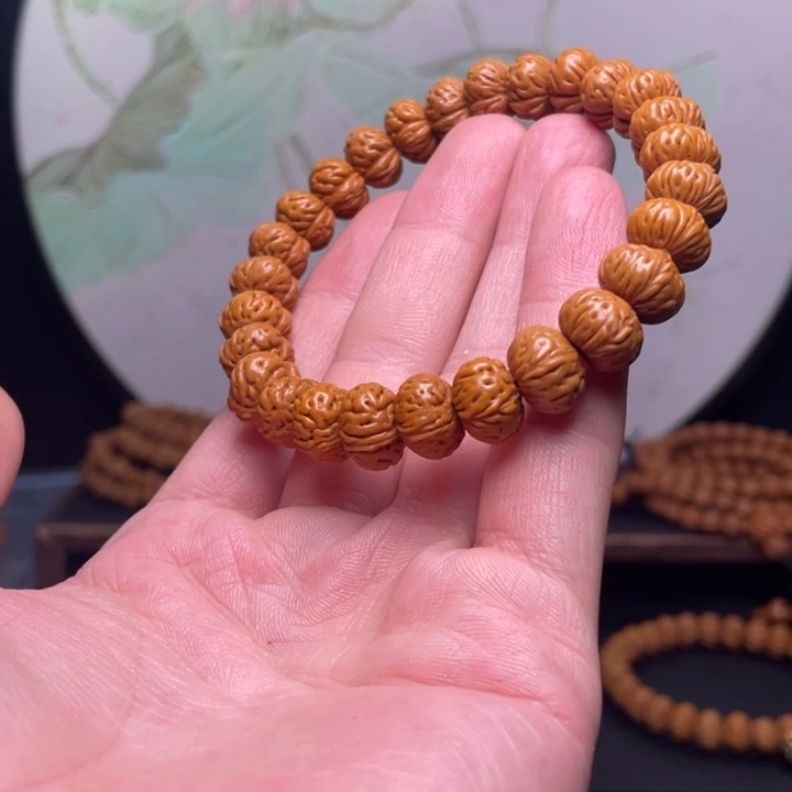 彩***头手串桃核12蟠桃手串