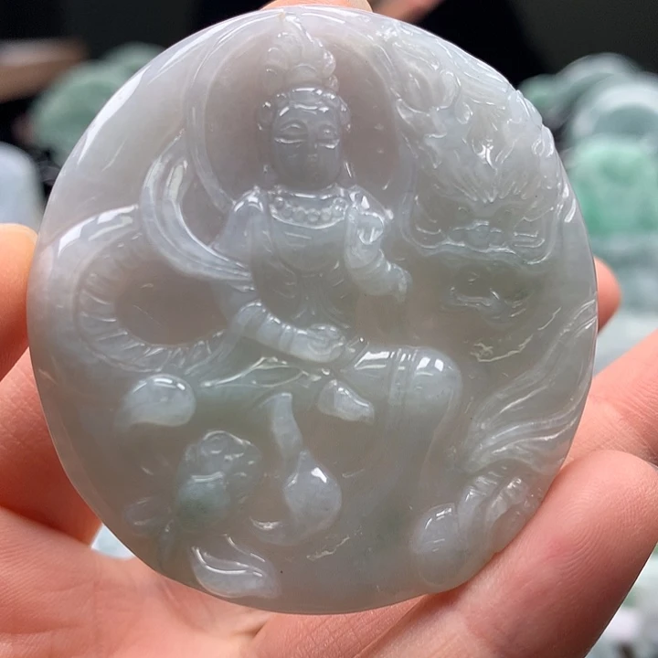 翡翠未镶嵌颈饰玉龙观音福利