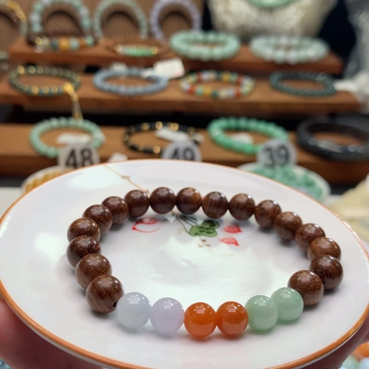 翡翠未镶嵌手链翡翠d14卡7.5