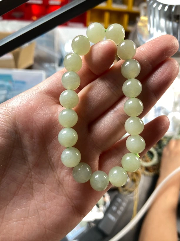 和田玉10mm晴水手串