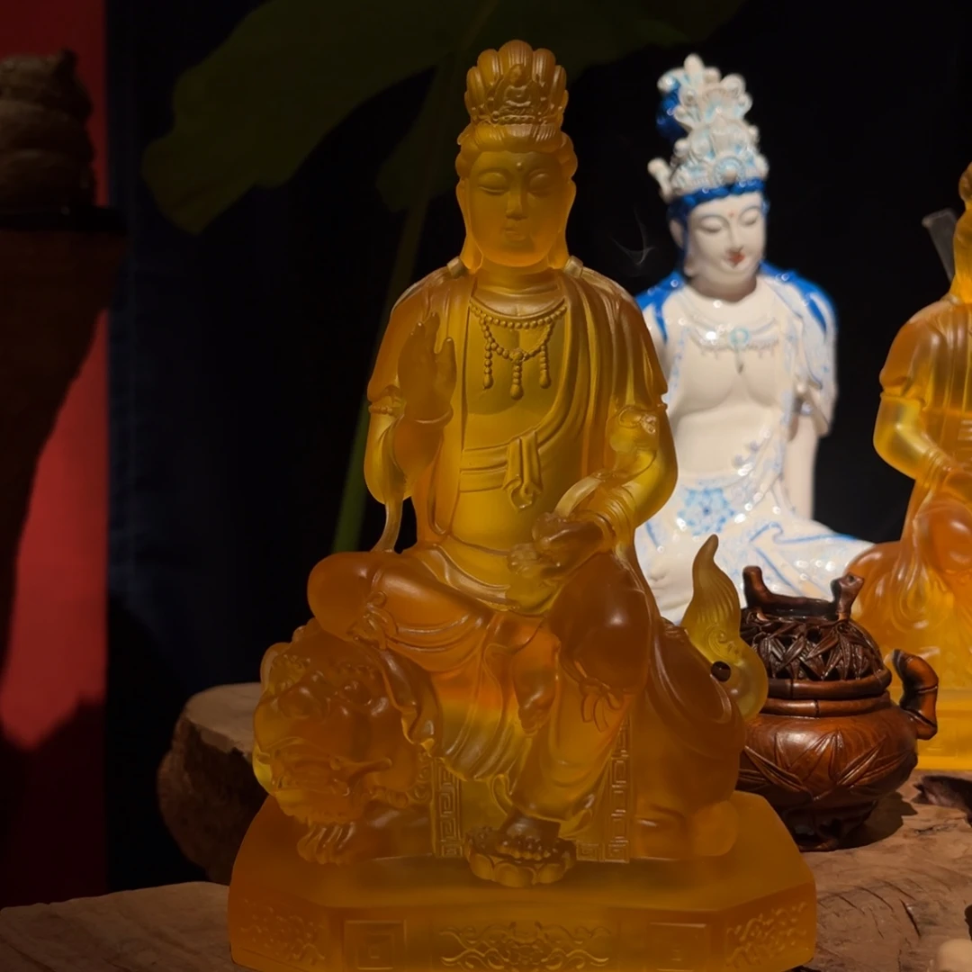有机玻璃水琉璃文殊菩萨