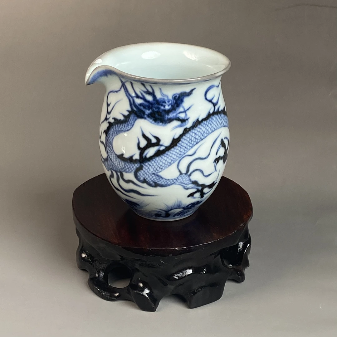 【雅玩茗敬】青花龙纹公道杯（夜光）