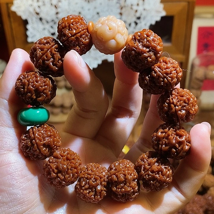 金刚菩提把件206玉华貔貅➕绿平安扣