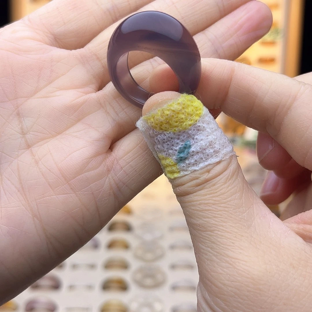 玛瑙/玉髓戒指未镶嵌