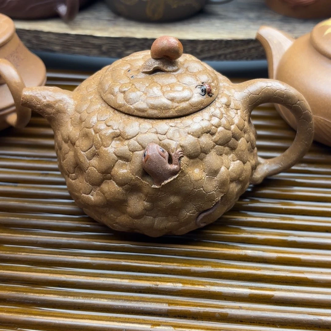 茶壶紫砂吉祥三宝老段泥220c c