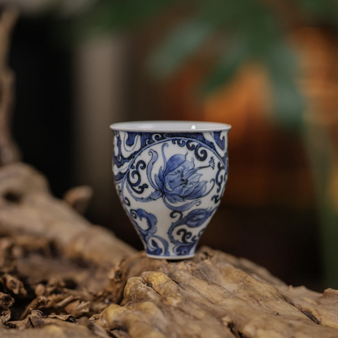 【悦生活】慢叩柴窑-月下美人爱心杯（qyt00848）