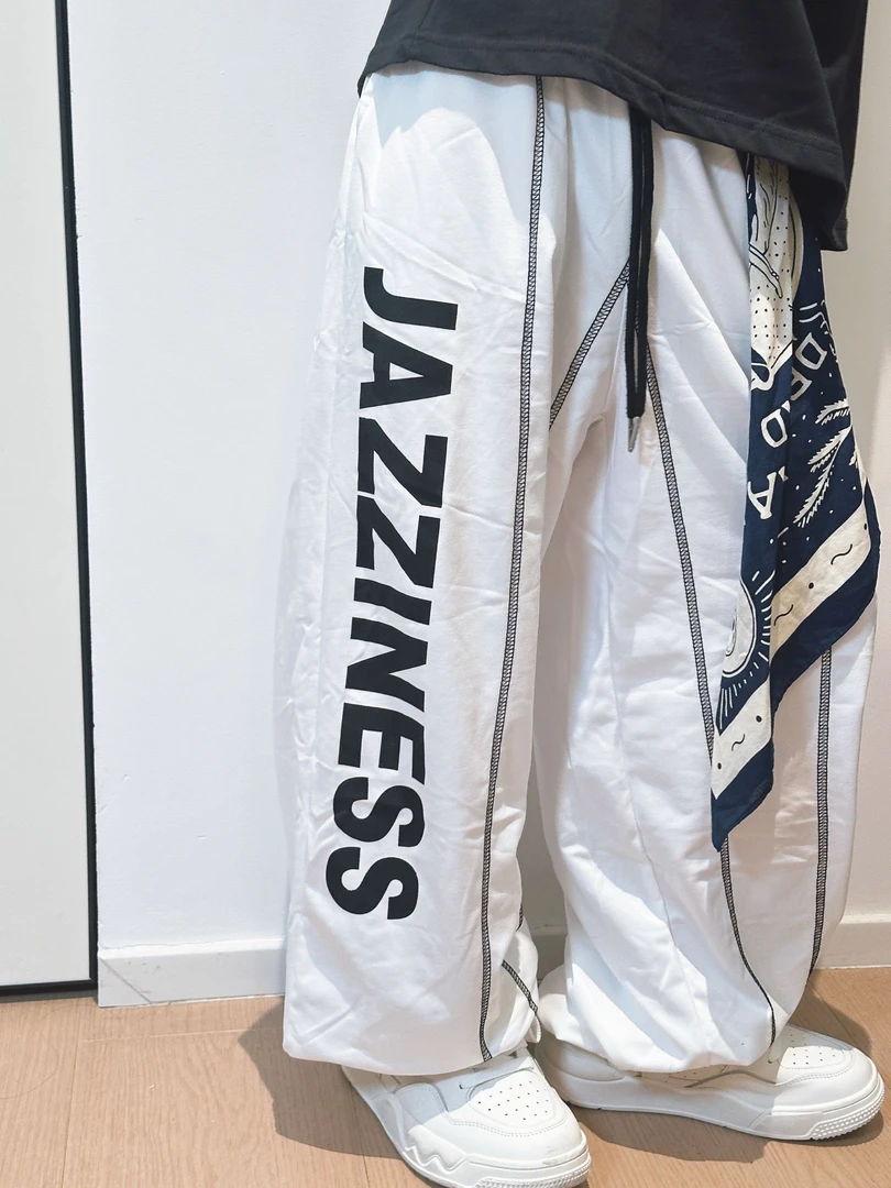 街舞儿童潮服嘻哈风宽松长裤男童韩版hiphop舞蹈表演出服阔腿