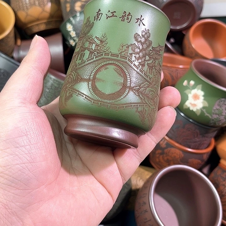 茶杯紫砂木*全手工紫砂主人杯