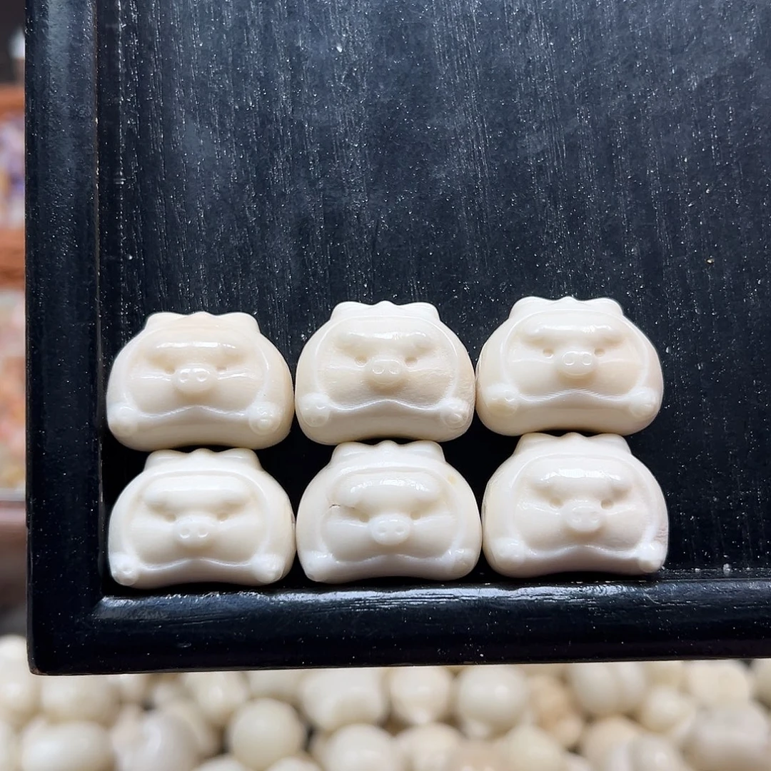 手串菩提根/象牙果瑕疵小猪饼3颗