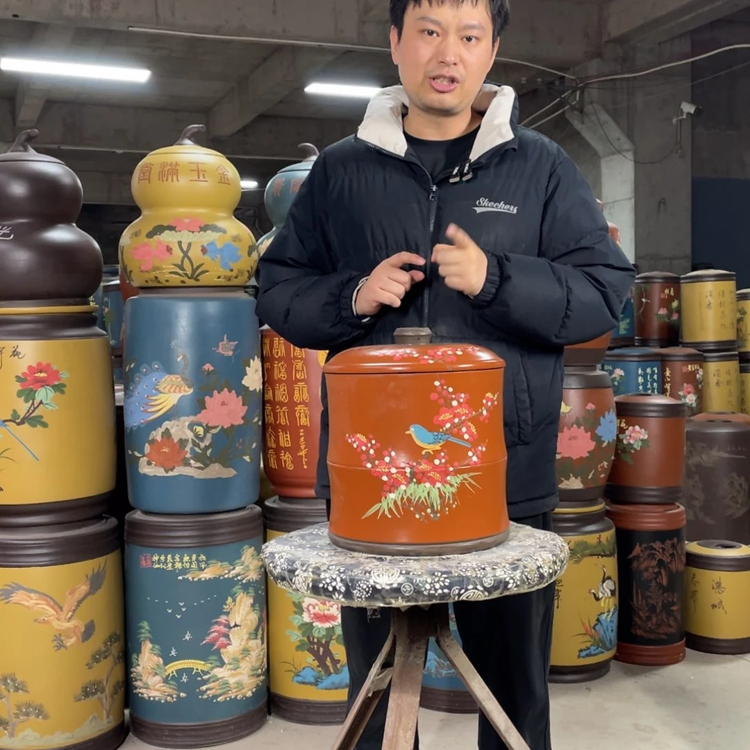 宜兴原矿紫砂茶叶罐