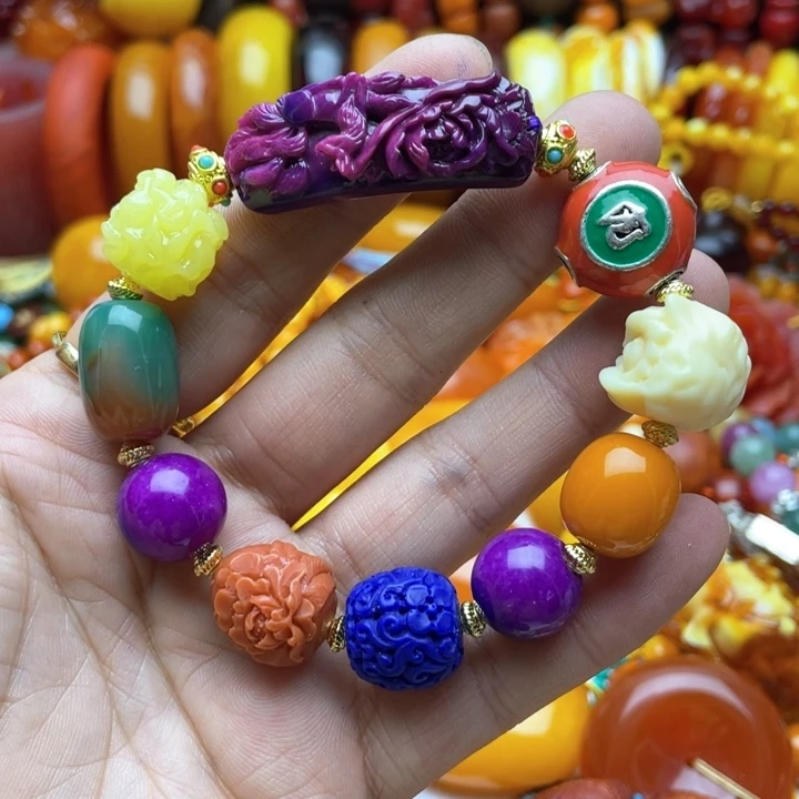 树脂制品77号彩色手串