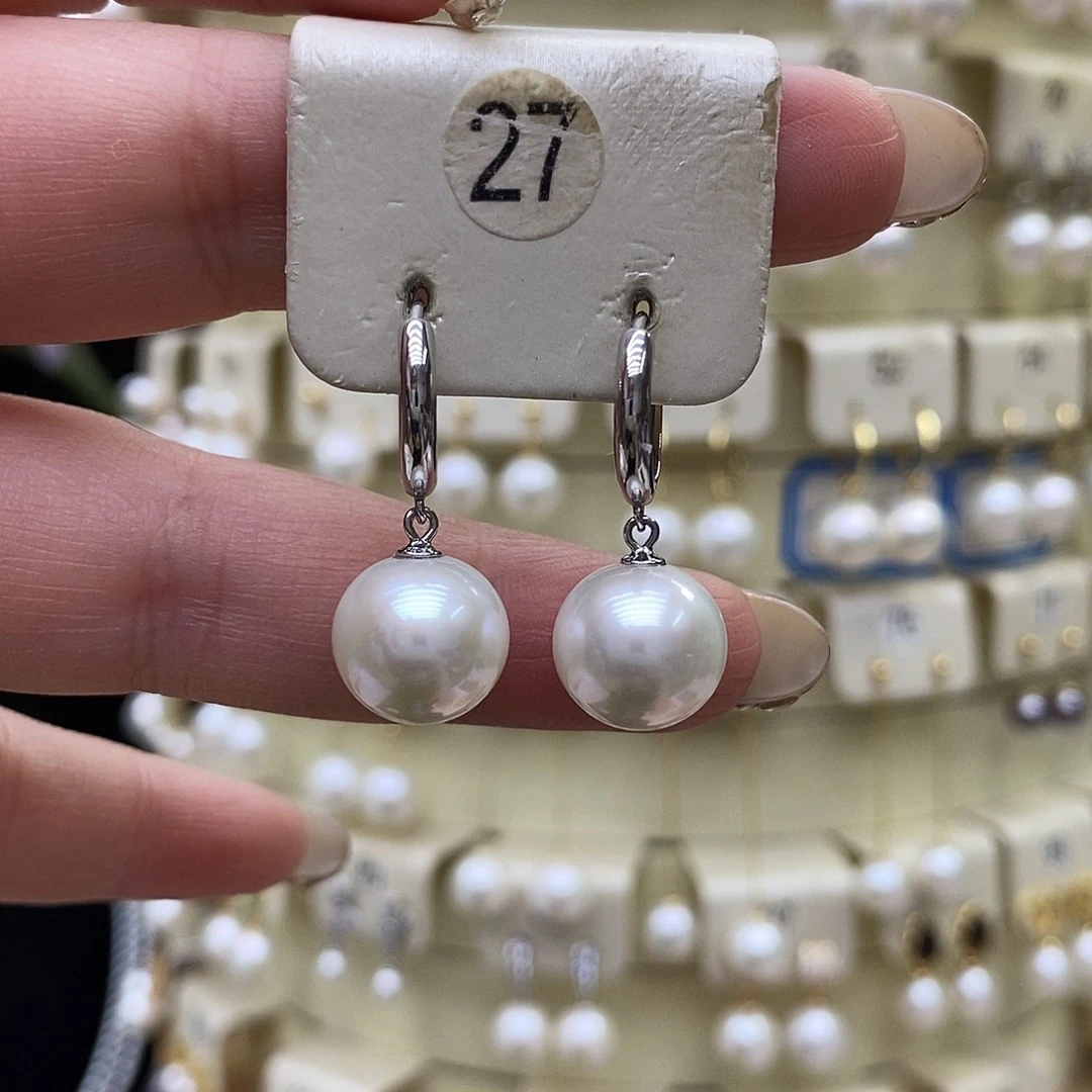 耳饰淡水珍珠银S925镶嵌