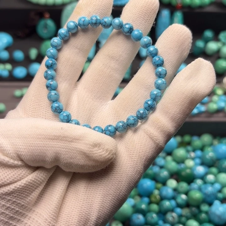 蓝色系网花款卡6圆珠单圈