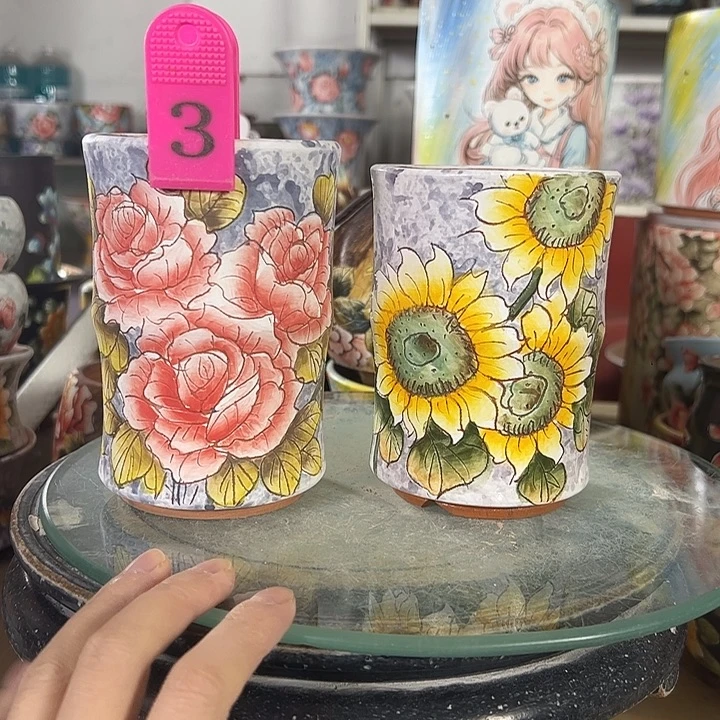 满38包邮 景德镇幸运花盆