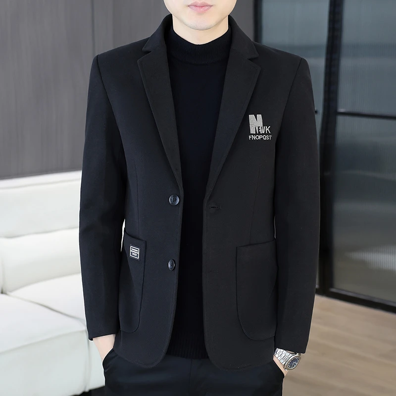 男士春秋新款西服高档休闲修身外套西装商务时尚单西上衣男装