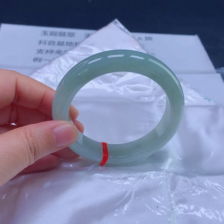 翡翠未镶嵌手镯535455半山半水