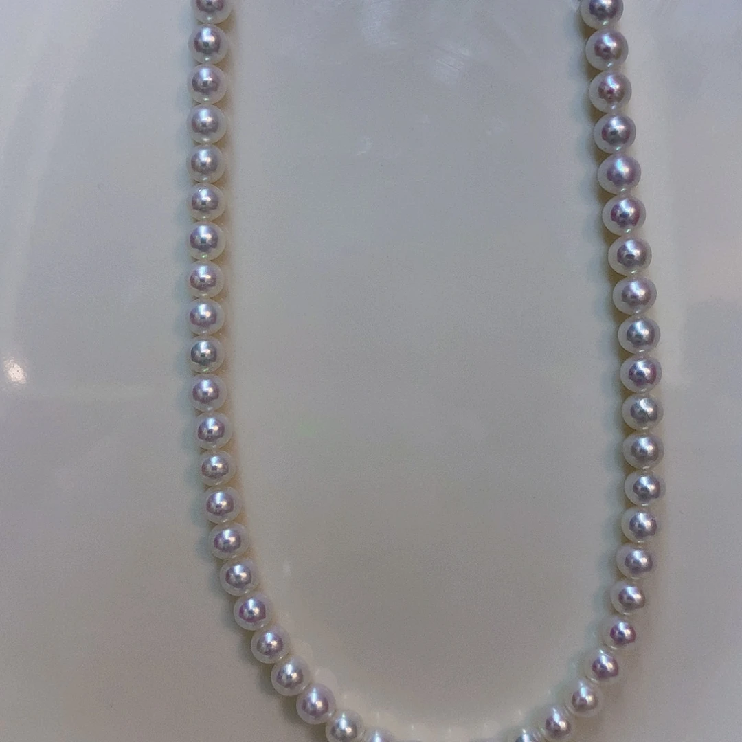 淡水珍珠18K金镶嵌项链